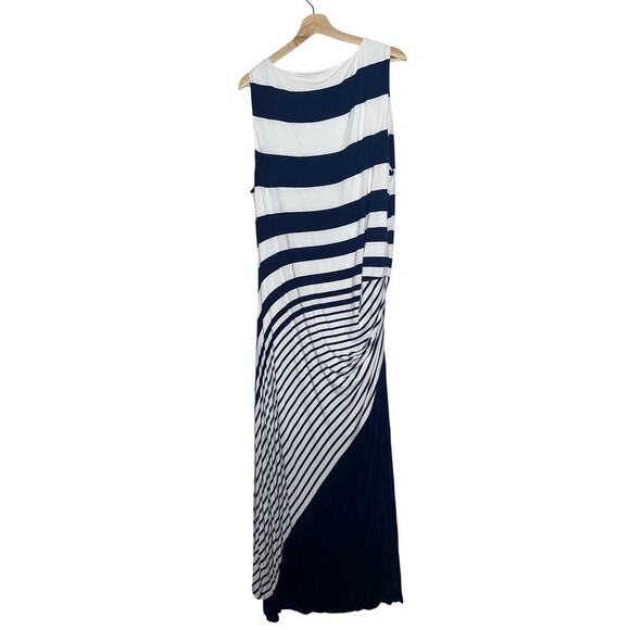 Soft Surroundings Vela Infinity Maxi Dress Navy/White Striped Size 2X Plus - Picture 9 of 10